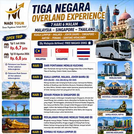 open trip 3 negara