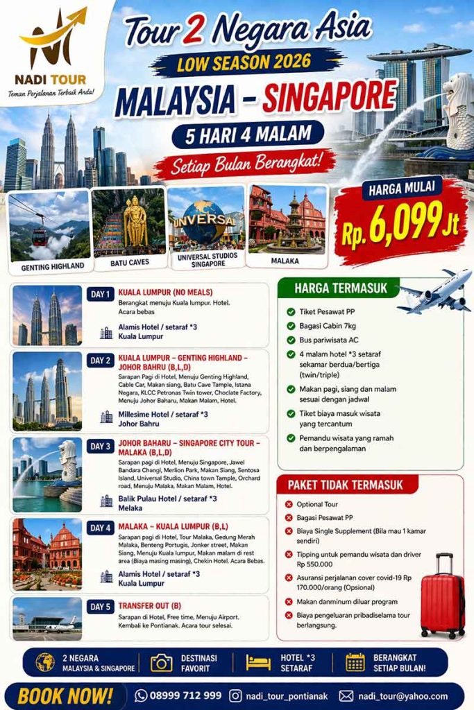 paket tour malaysia singapore