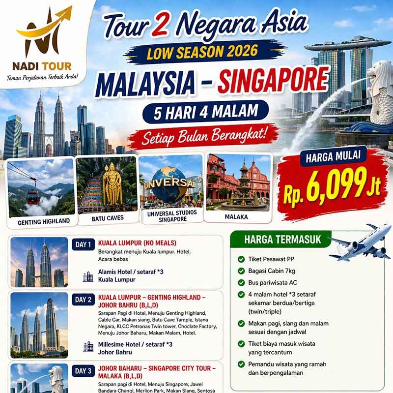 paket tour malaysia singapore