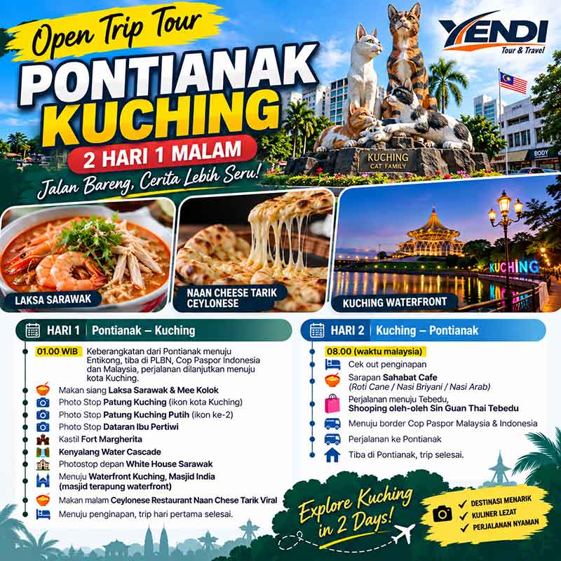 open trip pontianak kuching